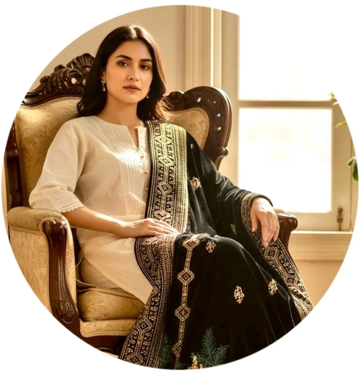 Bareeze Velvet Shawl