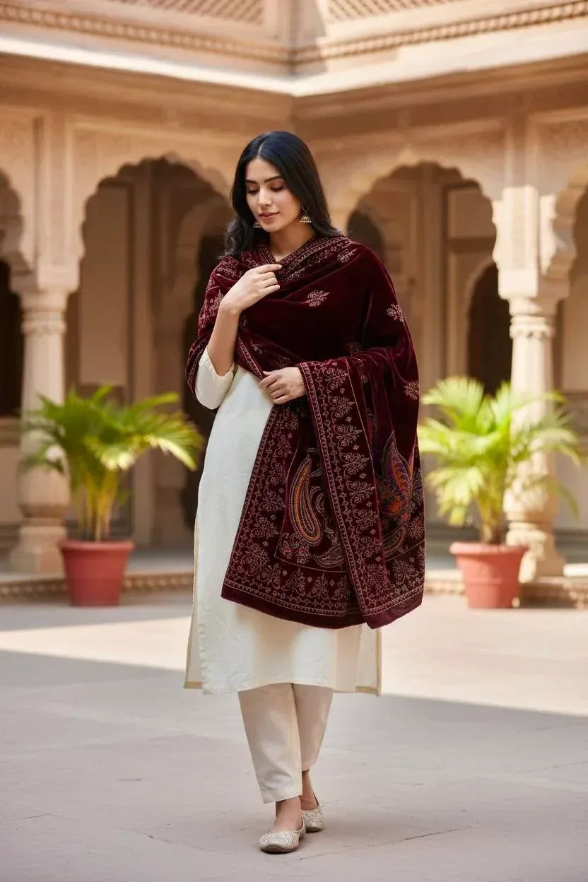 Bareeze Luxury Velvet Shawl Test - ZNH Textile 