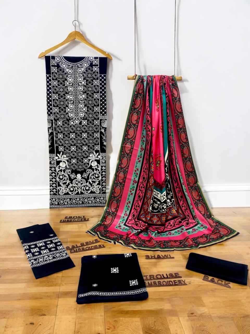 Coco by Zara Shahjahan | Luxury embroiderd | Dhanak - ZNH Textile 