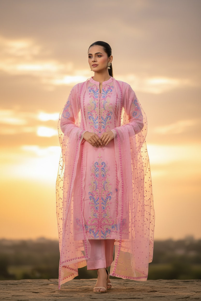 Bareeze | Unstitched | Lawn |Embroidered | 3Pcs