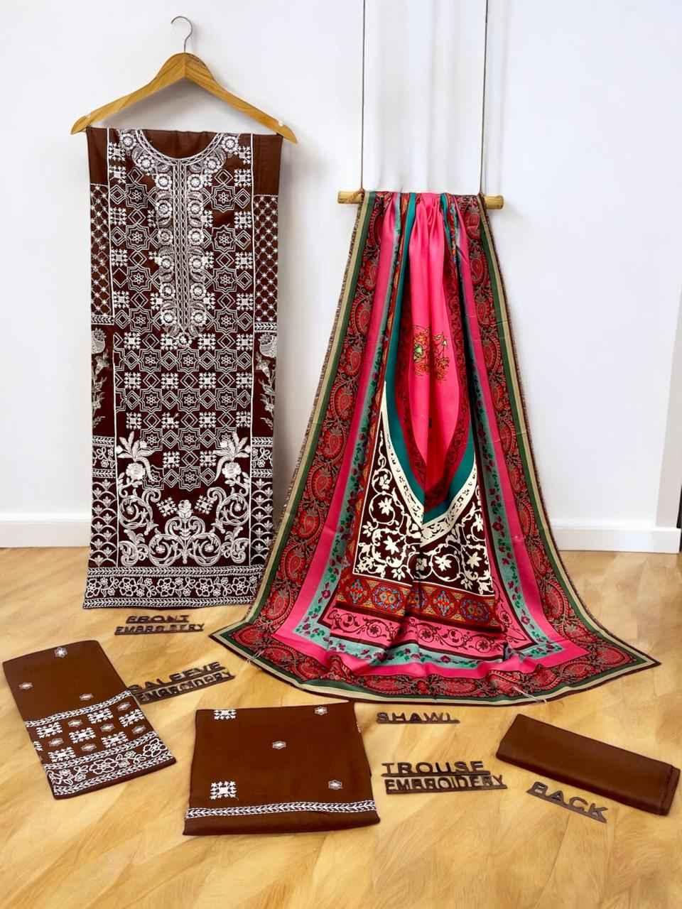 Coco by Zara Shahjahan | Luxury embroiderd | Dhanak - ZNH Textile 