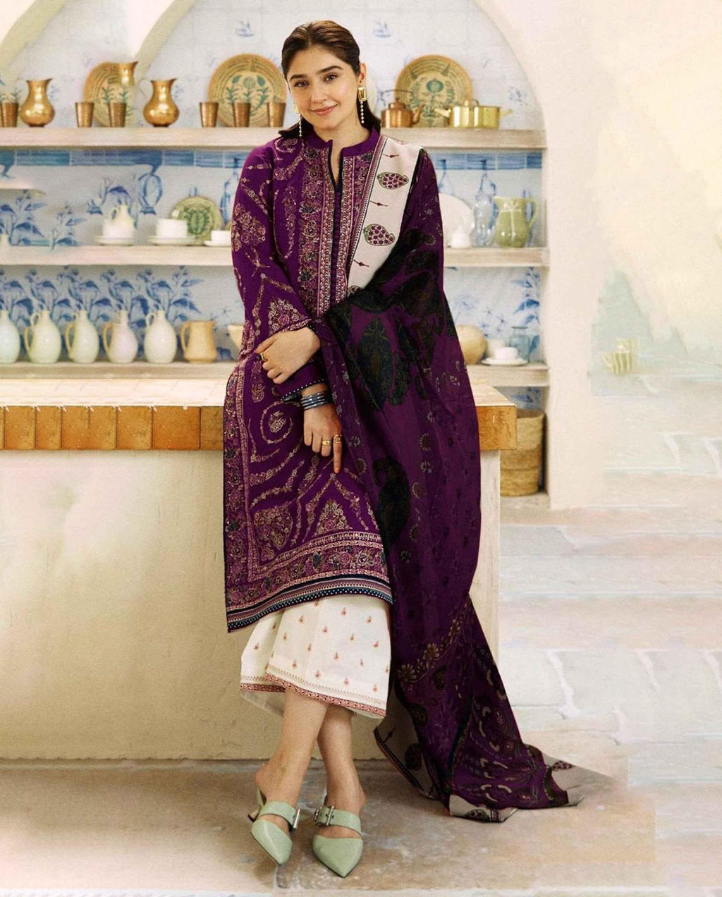 Coco by Zara Shahjahan | Luxury embroiderd | Dhanak - ZNH Textile 