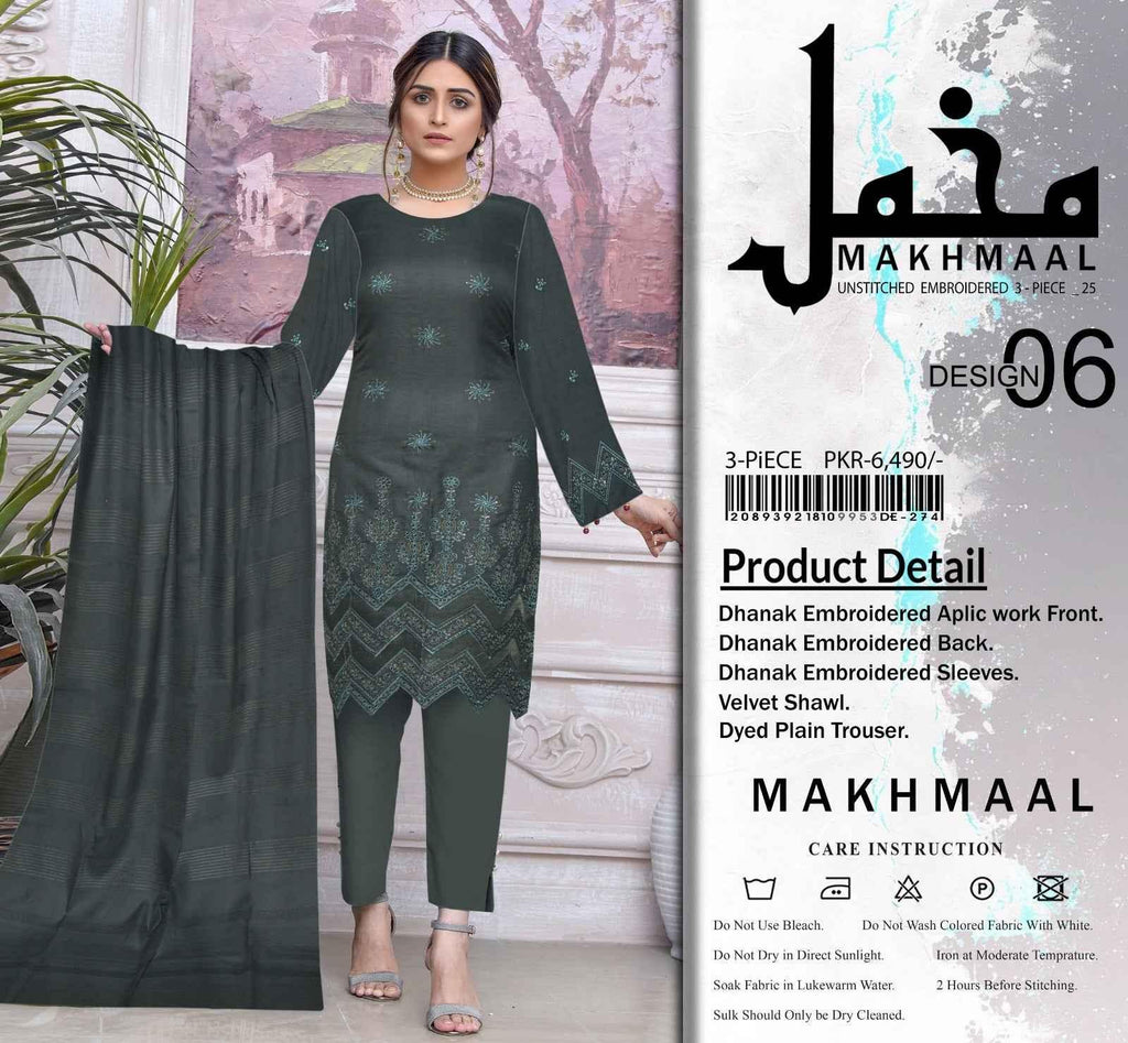 Makhmal | Luxury Embroidered | Dhanak - ZNH Textile 
