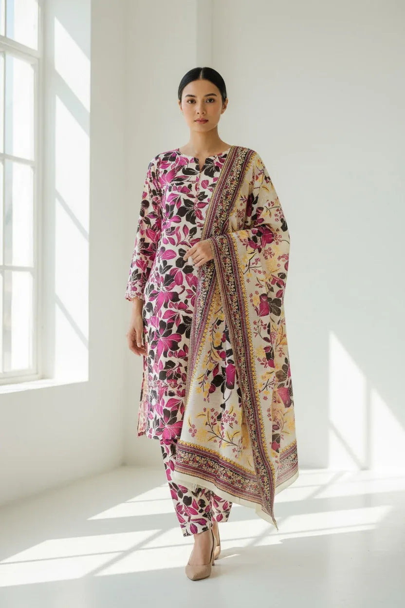 KHADDAR | 3PC | Bin Saeed - ZNH Textile 
