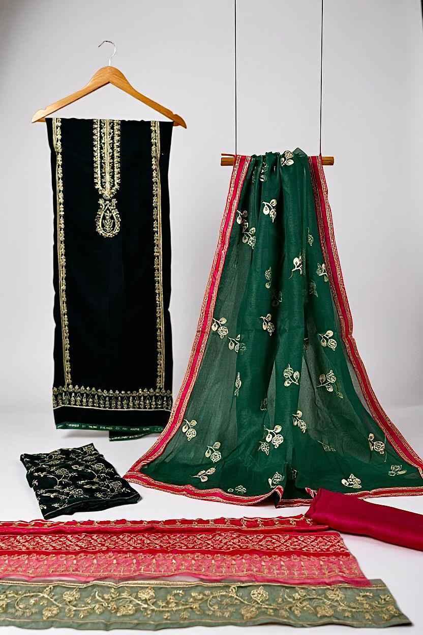 Luxury | Velvet | Embroidered | 3 pcs - ZNH Textile 