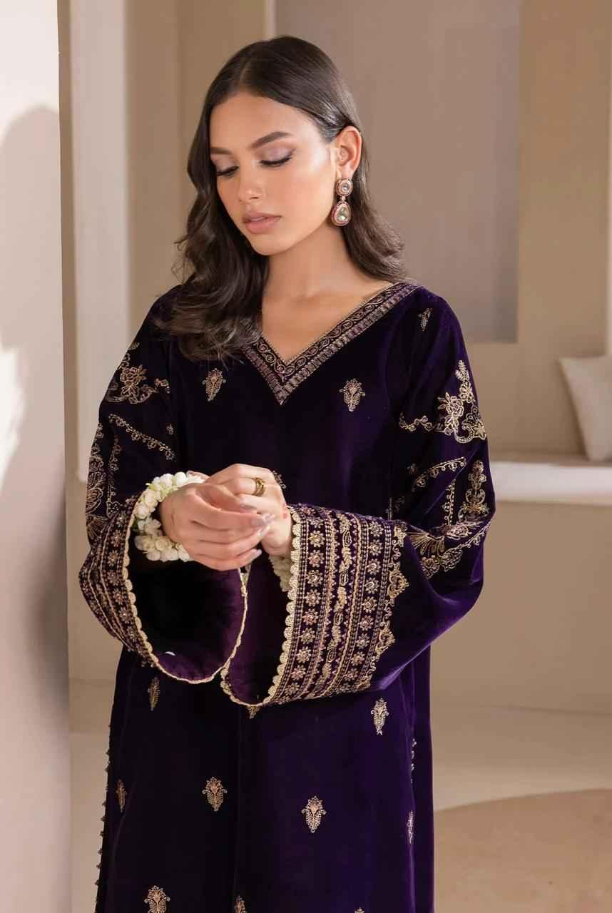 Luxury | Velvet | Embroidered | 3 pcs - ZNH Textile 