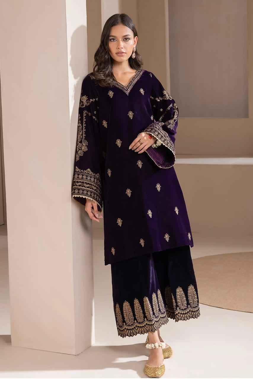 Luxury | Velvet | Embroidered | 3 pcs - ZNH Textile 