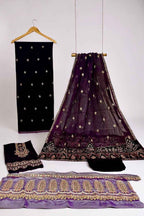 Luxury | Velvet | Embroidered | 3 pcs - ZNH Textile 