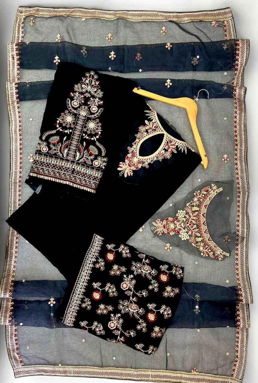 Luxury | Velvet | Embroidered | 3 pcs - ZNH Textile 