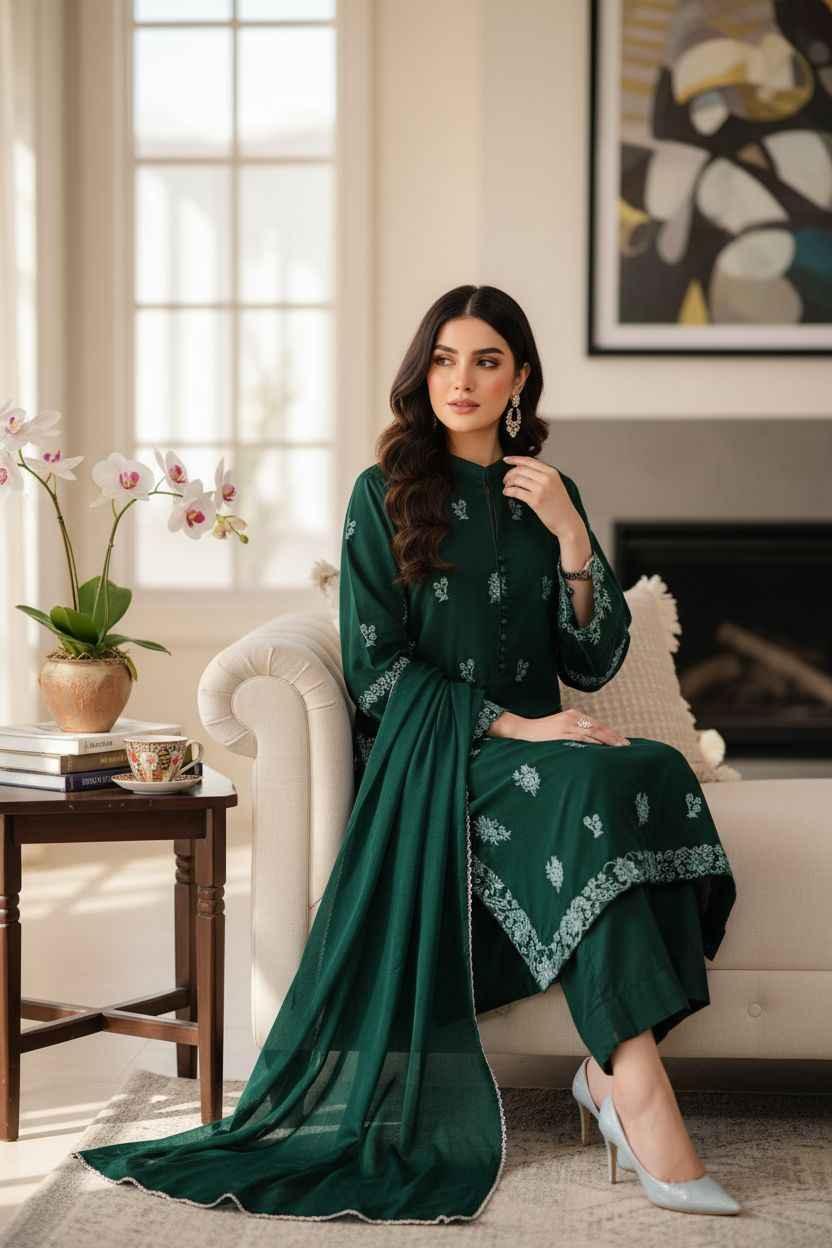 Bareeze | Embroidered | 3pc | Dhanak - ZNH Textile 