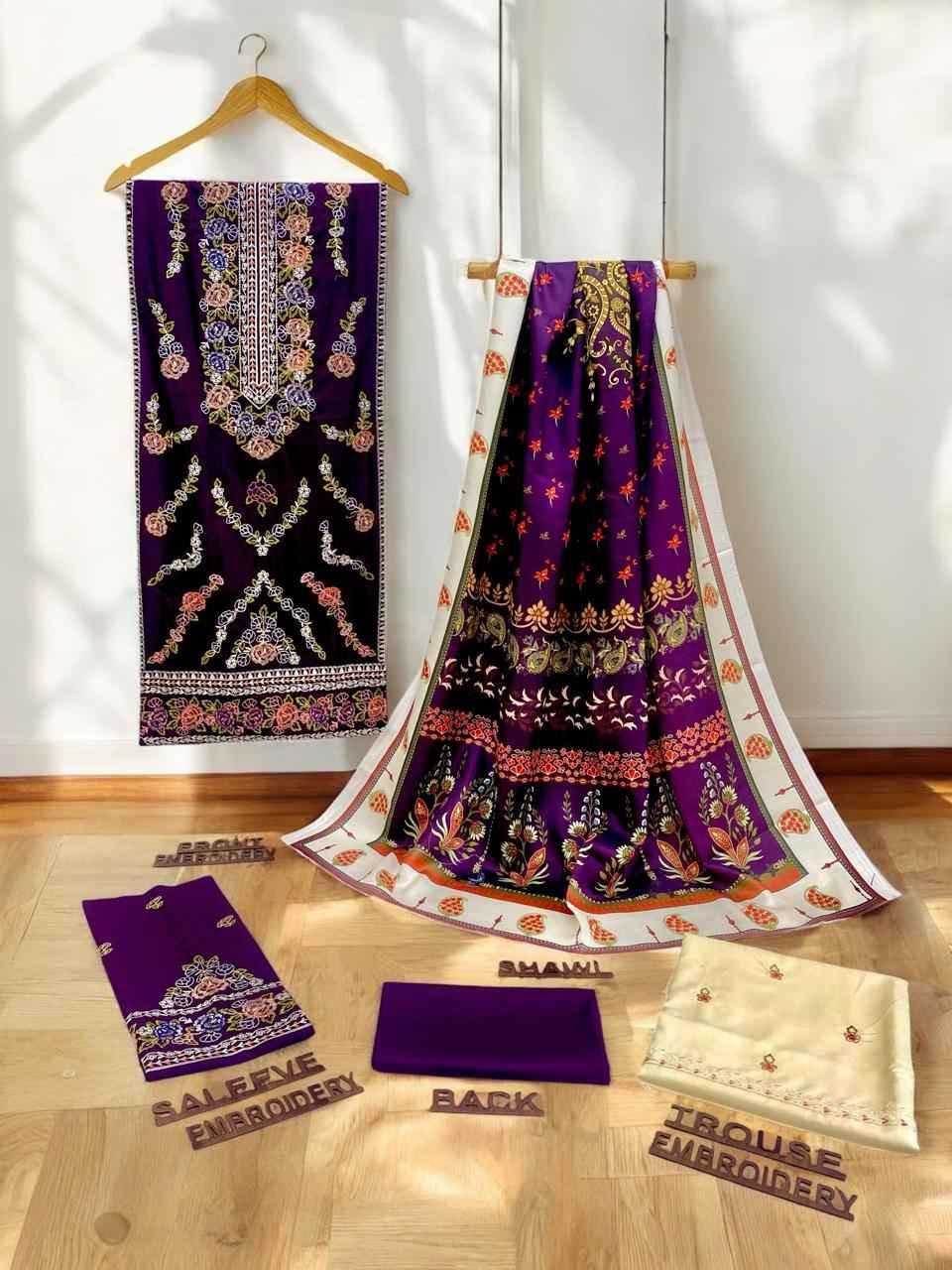 Coco by Zara Shahjahan | Luxury embroiderd | Dhanak - ZNH Textile 