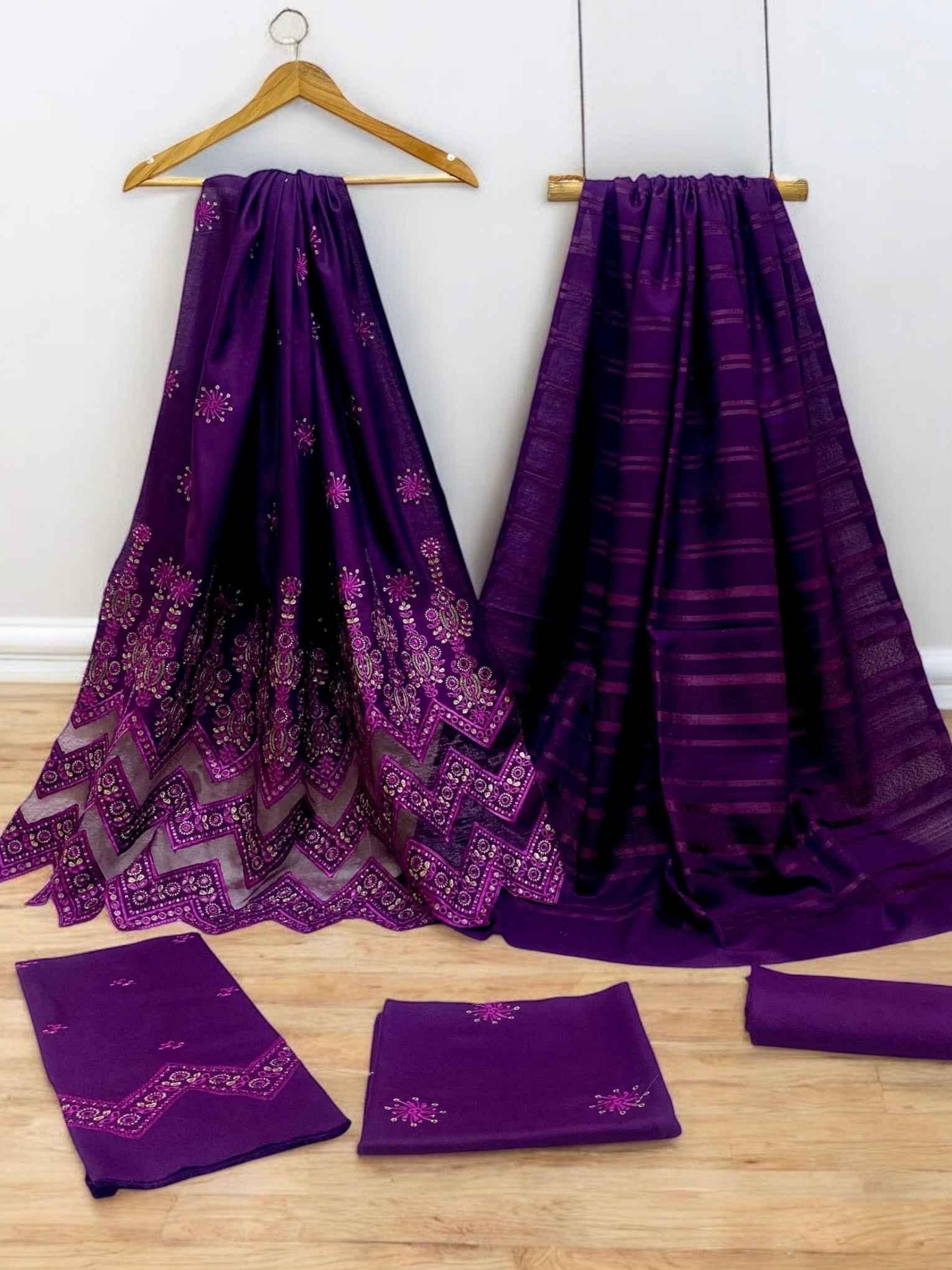 Makhmal | Luxury Embroidered | Dhanak - ZNH Textile 