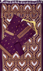 Bareeze Unstitched | Luxury Dhanak Embroidered 3PC | Laser Cut Shawl - ZNH Textile 
