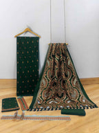 Bareeze Unstitched | Luxury Dhanak Embroidered 3PC | Laser Cut Shawl - ZNH Textile 