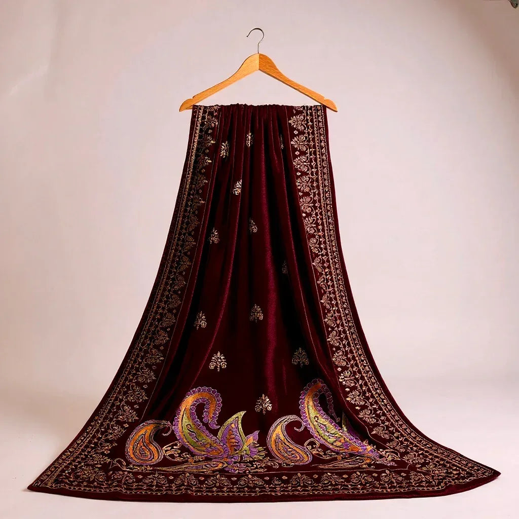 Bareeze Luxury Velvet Shawl Test - ZNH Textile 