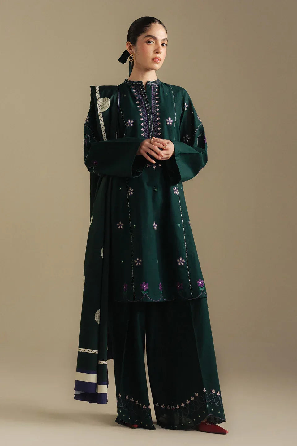 COCO by Zara Shahjahan | Embroidered 3pc | Unstitched - ZNH Textile 