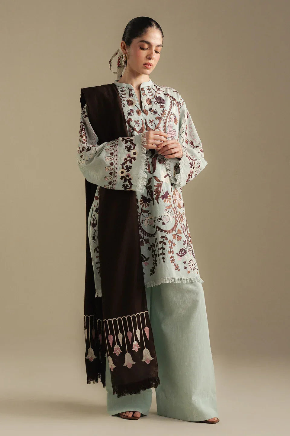 COCO by Zara Shahjahan | Embroidered 3pc | Unstitched - ZNH Textile 