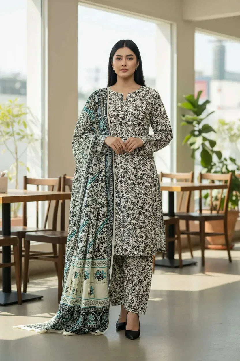 KHADDAR | 3PC | Bin Saeed - ZNH Textile 