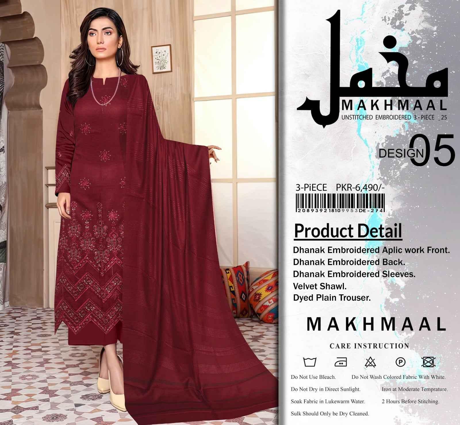 Makhmal | Luxury Embroidered | Dhanak - ZNH Textile 