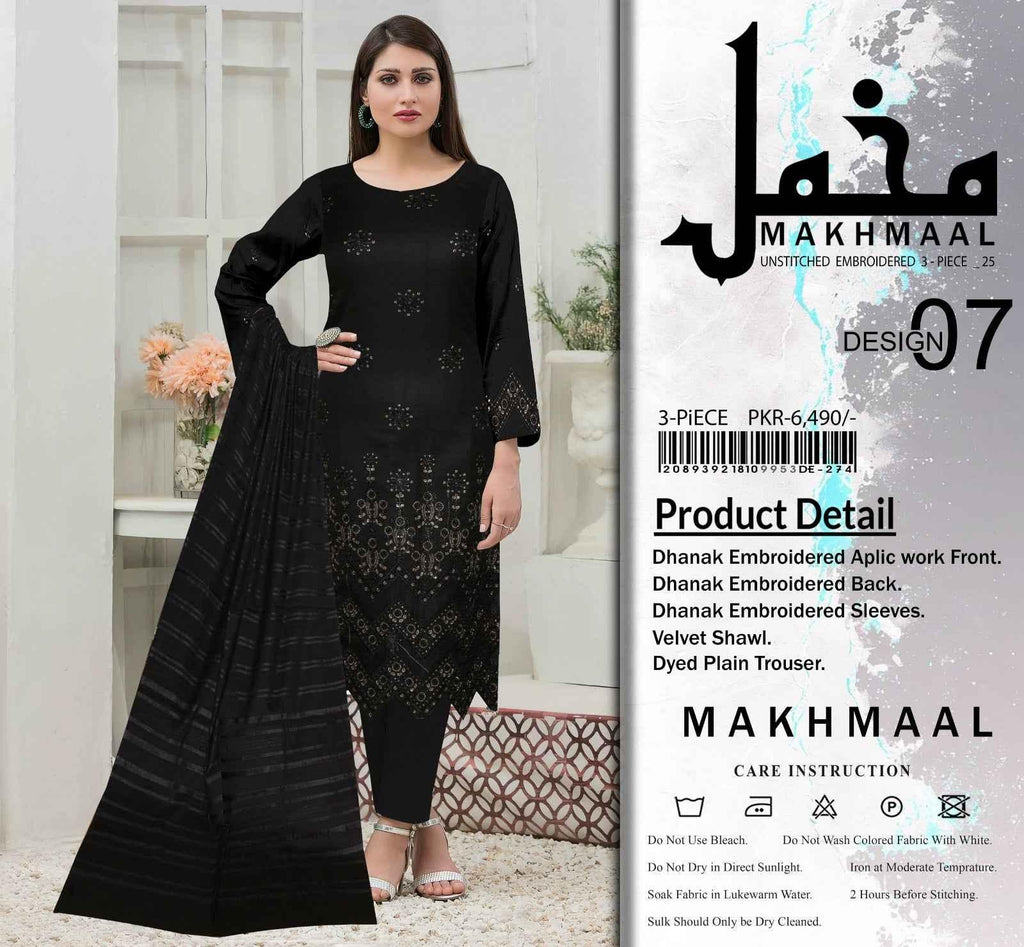 Makhmal | Luxury Embroidered | Dhanak - ZNH Textile 
