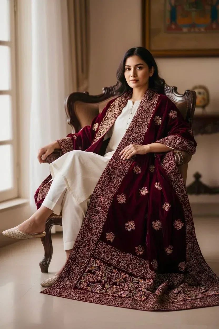 Bareeze Luxury Velvet Shawl Test - ZNH Textile 